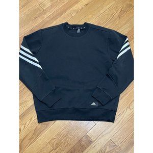 Adidas Men's Black Crew Neck with 3 White stripes on both sleeves, Size‎ Medium
